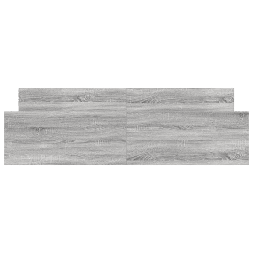 Estrutura Cama de casal para adultos c cabeceira e apoio pés 180x200 cm cinza sonoma