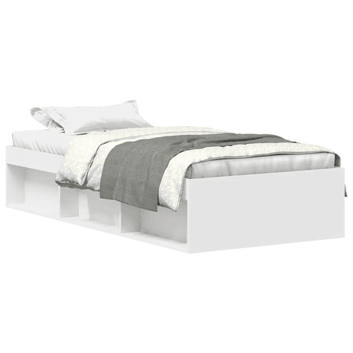 Estrutura de cama de solteiro - 100x200 cm branco Estrutura de cama de solteiro - 100x200 cm branco