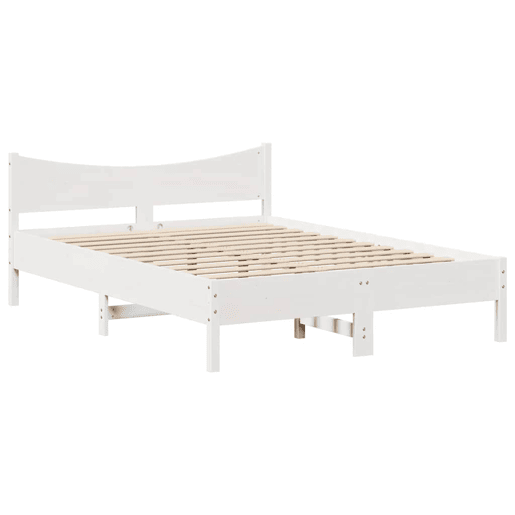 Estrutura de Cama de casal moderno com gavetas - 120x190 cm pinho maciço branco Estrutura de Cama de casal moderno com gavetas - 120x190 cm pinho maciço branco