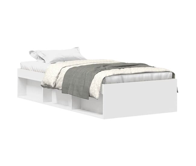 Estructura de cama individual para adultos - blanca 90x200 cm