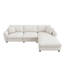 Sofá de canto 256 x 137 x 79 cm - modular em forma de nuvem, com chaise longue reversível e zona de descanso extra larga - Bege