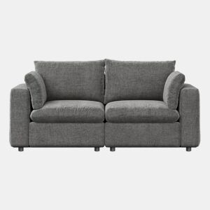 Sofá modular de 2 lugares - Design moderno e versátil para a sala de estar - Cinzento