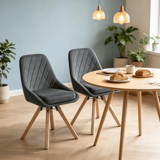 Cadeira de jantar 41x40x84 cm - multifuncional, cadeira auxiliar, para sala de estar - cinzento escuro