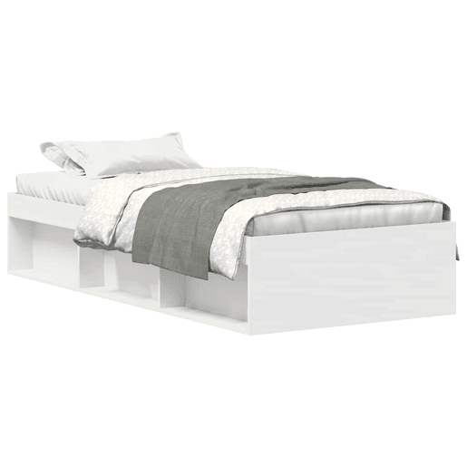 Estrutura de cama de solteiro - 90x190 cm branco Estrutura de cama de solteiro - 90x190 cm branco