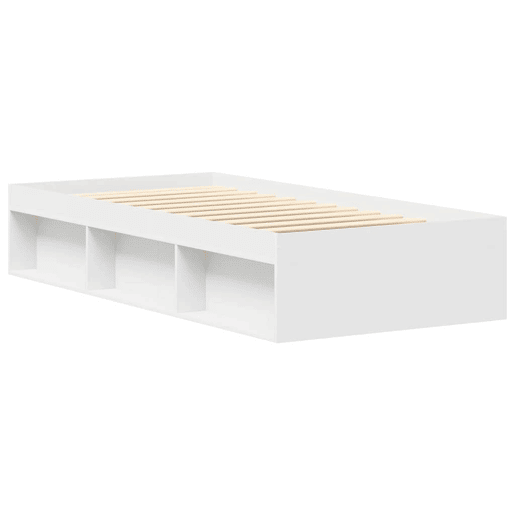 Estrutura de cama de solteiro - 90x190 cm branco Estrutura de cama de solteiro - 90x190 cm branco