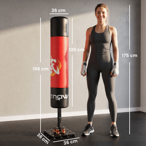 SPORTNOW Saco de Boxe de Pé para Adultos 156 cm, com 12 Ventosas, Absorção de Impactos, para Kickboxing, MMA e Muay Thai SPORTNOW Saco de Boxe de Pé para Adultos 156 cm, com 12 Ventosas, Absorção de Impactos, para Kickboxing, MMA e Muay Thai
