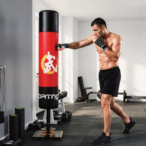 SPORTNOW Saco de Boxe de Pé para Adultos 156 cm, com 12 Ventosas, Absorção de Impactos, para Kickboxing, MMA e Muay Thai SPORTNOW Saco de Boxe de Pé para Adultos 156 cm, com 12 Ventosas, Absorção de Impactos, para Kickboxing, MMA e Muay Thai