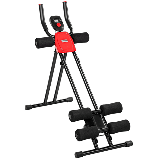 SPORTNOW Máquina de Abdominais Dobrável com Monitor LCD, Aparelho Multifuncional para Treino de Corpo Inteiro em Casa SPORTNOW Máquina de Abdominais Dobrável com Monitor LCD, Aparelho Multifuncional para Treino de Corpo Inteiro em Casa