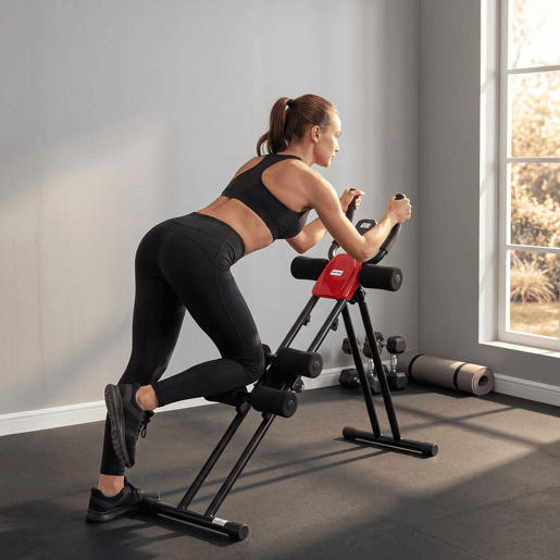 SPORTNOW Máquina de Abdominais Dobrável com Monitor LCD, Aparelho Multifuncional para Treino de Corpo Inteiro em Casa SPORTNOW Máquina de Abdominais Dobrável com Monitor LCD, Aparelho Multifuncional para Treino de Corpo Inteiro em Casa