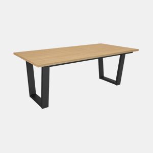 Skraut Home, Mesa Sala de Jantar, Mesa Cozinha, 194x90x74 cm, Para 10 pessoas, Móveis Sala Jantar, Estilo moderno, Carvalho soft