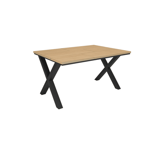 Skraut Home, Mesa Sala de Jantar, Mesa Cozinha, 140x90x74 cm, Para 6 pessoas, Móveis Sala Jantar, Estilo moderno, Carvalho soft