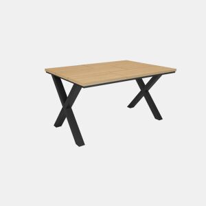 Skraut Home, Mesa Sala de Jantar, Mesa Cozinha, 140x90x74 cm, Para 6 pessoas, Móveis Sala Jantar, Estilo moderno, Carvalho soft