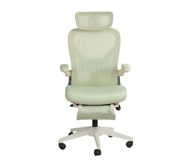 Silla de oficina ergonómica plegable pequeña - soporte lumbar, cojín de asiento de espuma, reposabrazos plegables, reposacabezas 3d, pedales de
