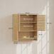 Armario de Pared Bambú, MDF HOMCOM, hogar - baño Armario de Pared Bambú, MDF HOMCOM, hogar - baño Marrón