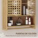 Armario de Pared Bambú, MDF HOMCOM, hogar - baño Armario de Pared Bambú, MDF HOMCOM, hogar - baño Marrón