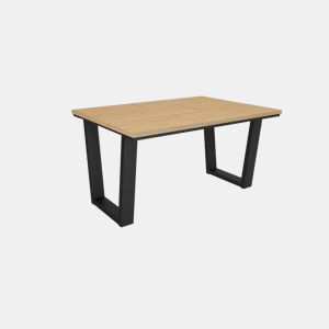 Skraut Home, Mesa Sala de Jantar, Mesa Cozinha, 140x90x74 cm, Para 6 pessoas, Móveis Sala Jantar, Estilo moderno, Carvalho soft