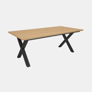Skraut Home, Mesa Sala de Jantar, Mesa Cozinha, 194x90x74 cm, Para 10 pessoas, Móveis Sala Jantar, Estilo moderno, Carvalho soft