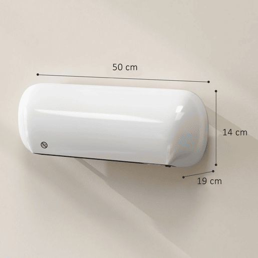 HOMCOM Aquecedor Elétrico Cerâmico de Parede 2000 W com 3 Modos, Ecrã LED, Termóstato, Temporizador 24 h, Oscilação e Comando HOMCOM Aquecedor Elétrico Cerâmico de Parede 2000 W com 3 Modos, Ecrã LED, Termóstato, Temporizador 24 h, Oscilação e Comando