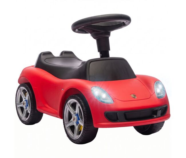 Aiyaplay correpasillos para bebés de 18 a 36 meses, licencia de porsche, coche sin pedales con 2 faros, bocina, sonido de arranque, para interior y