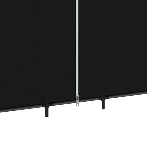 HOMCOM Roupeiro de Tecido com 5 Barras, 5 Prateleiras e 6 Bolsos Laterais, Fecho de Correr, Estrutura em Aço, 212x45x167 cm, Preto HOMCOM Roupeiro de Tecido com 5 Barras, 5 Prateleiras e 6 Bolsos Laterais, Fecho de Correr, Estrutura em Aço, 212x45x167 cm, Preto