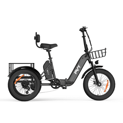 Triciclo elétrico de carga PVY F20 48V21Ah 80km 20x4.0 Cor Cinzento Triciclo elétrico de carga PVY F20 48V21Ah 80km 20x4.0 Cor Cinzento