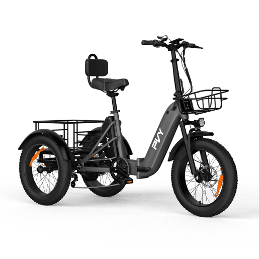 Triciclo elétrico de carga PVY F20 48V21Ah 80km 20x4.0 Cor Cinzento Triciclo elétrico de carga PVY F20 48V21Ah 80km 20x4.0 Cor Cinzento