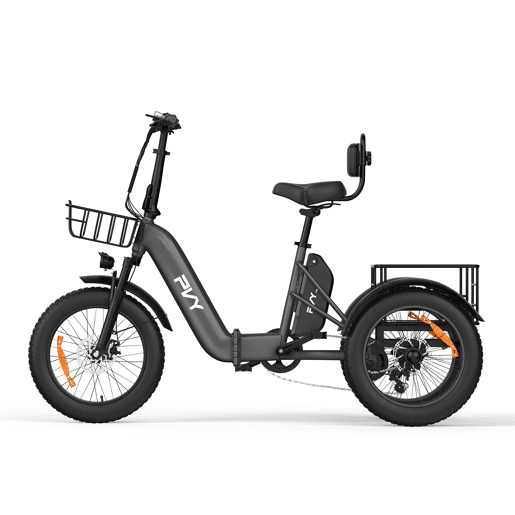 Triciclo elétrico de carga PVY F20 48V21Ah 80km 20x4.0 Cor Cinzento Triciclo elétrico de carga PVY F20 48V21Ah 80km 20x4.0 Cor Cinzento