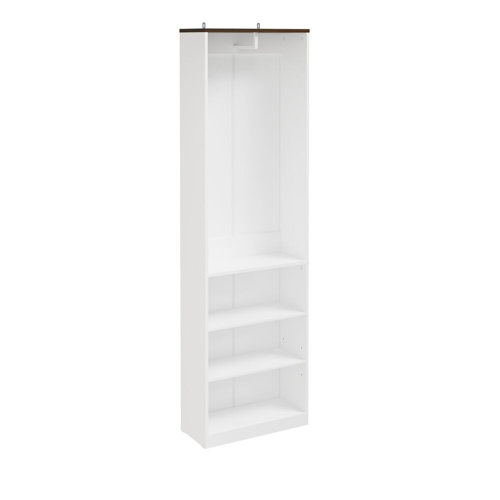 Sobuy armario abierto salvaspacio ksb02-w | blanco | 55x25x187 cm | aglomerado laminado