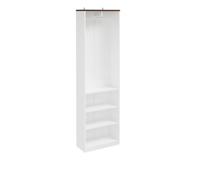 Sobuy armario abierto salvaspacio ksb02-w | blanco | 55x25x187 cm | aglomerado laminado