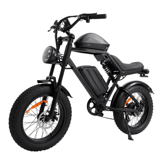 Bicicleta Elétrica JKING FXH-002 - Bateria 48V15.6AH 20x4.0 Freio a Disco - Preto
