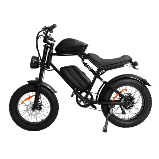 Bicicleta Elétrica JKING FXH-002 - Bateria 48V15.6AH 20x4.0 Freio a Disco - Preto