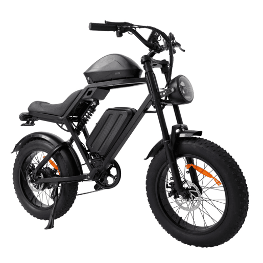 Bicicleta Elétrica JKING FXH-002 - Bateria 48V15.6AH 20x4.0 Freio a Disco - Preto