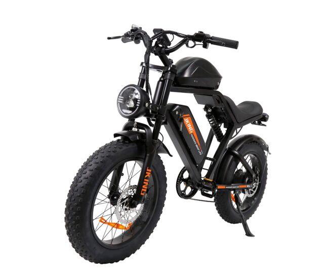 Bicicleta eléctrica jking fxh-002 pro - batería 48v20.3ah*2 20"x4.0" freno de disco - negro
