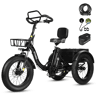 ESKUTE T302 Pro Bicicleta Elétrica 250W 48V20.8Ah 20'' Acessórios - Preto