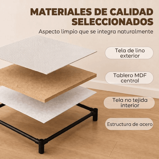 HOMCOM Cómoda com 4 Gavetas em Tecido para Quarto, Estrutura em Aço, Montagem Rápida, para Sala, Escritório ou Closet, Bege HOMCOM Cómoda com 4 Gavetas em Tecido para Quarto, Estrutura em Aço, Montagem Rápida, para Sala, Escritório ou Closet, Bege