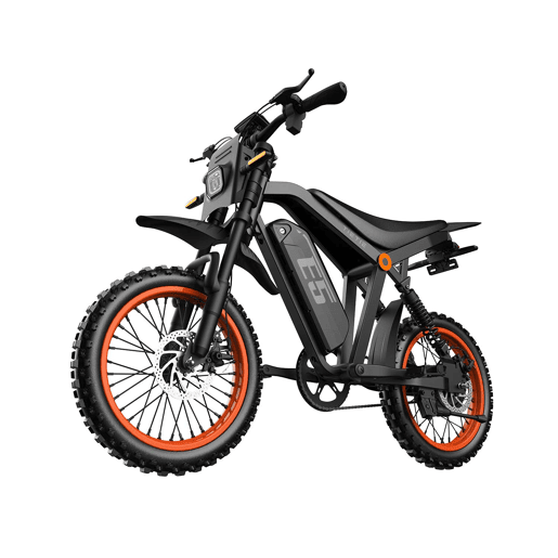 Bicicleta elétrica TIETIE E5 48V20Ah 80km 14x3.0 Cor Preto laranja
