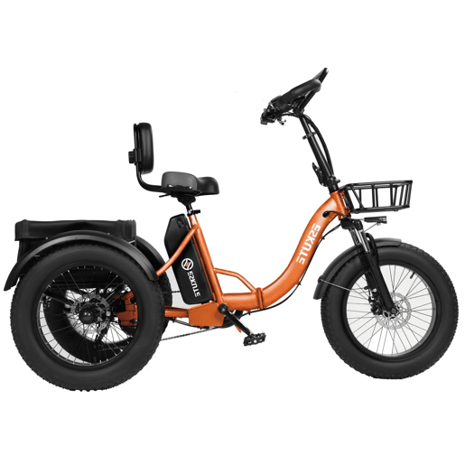 Bicicleta elétrica ESKUTE T302 Pro 250W 48V20.8Ah Dobrável Travões disco Laranja