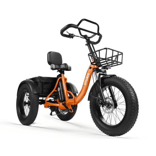 Bicicleta elétrica ESKUTE T302 Pro 250W 48V20.8Ah Dobrável Travões disco Laranja