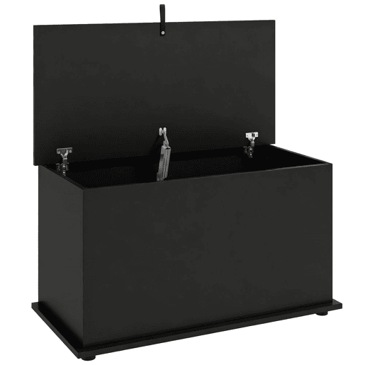 HOMCOM Baú de Arrumação 102L, Banco Sapateira com Dobradiça de Segurança, Estilo Moderno, para Corredor, Quarto, Hall de Entrada e Sala de Estar, 80x40x45 cm, Preto