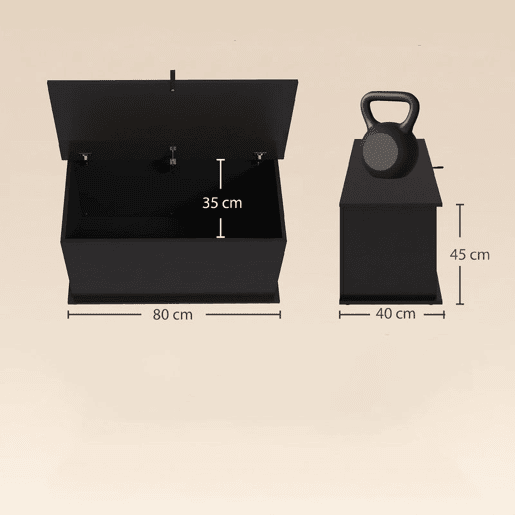 HOMCOM Baú de Arrumação 102L, Banco Sapateira com Dobradiça de Segurança, Estilo Moderno, para Corredor, Quarto, Hall de Entrada e Sala de Estar, 80x40x45 cm, Preto