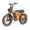Bicicleta elétrica PVY A20 48V20Ah 80km 20x4.0 25kmh Cor Laranja