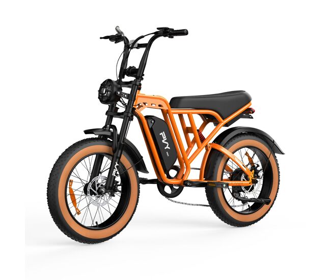 Bicicleta eléctrica pvy a20 48v20ah 80km 20x4.0" 25km/h color naranja