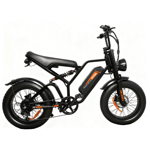 Bicicleta Elétrica JKING FXH-009 - Bateria 48V15.6AH 20x4.0 Freio a Disco Mecânico - Castanho