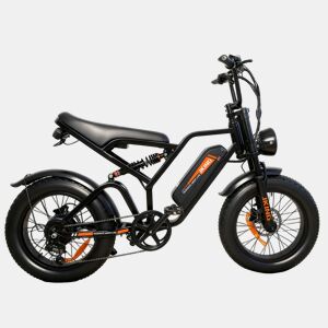 Bicicleta Elétrica JKING FXH-009 - Bateria 48V15.6AH 20x4.0 Freio a Disco Mecânico - Castanho