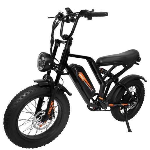 Bicicleta Elétrica JKING FXH-009 - Bateria 48V15.6AH 20x4.0 Freio a Disco Mecânico - Castanho