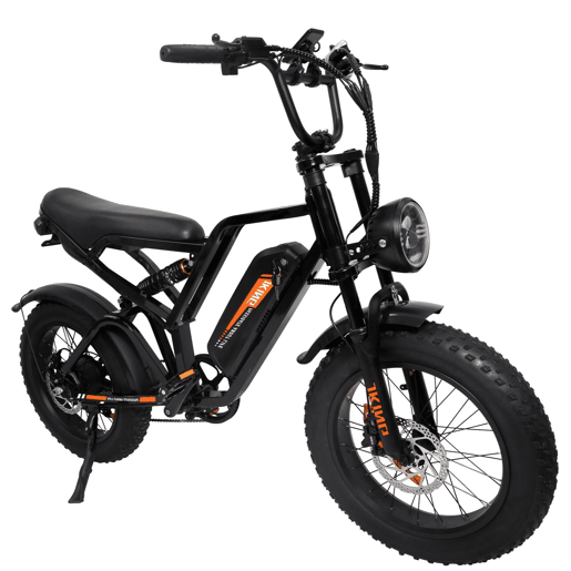 Bicicleta Elétrica JKING FXH-009 - Bateria 48V15.6AH 20x4.0 Freio a Disco Mecânico - Castanho