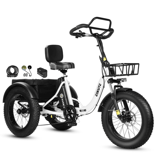 Bicicleta elétrica ESKUTE T302 Pro 250W 48V20.8Ah Dobrável Travões disco Acessórios Branco Bicicleta elétrica ESKUTE T302 Pro 250W 48V20.8Ah Dobrável Travões disco Acessórios Branco