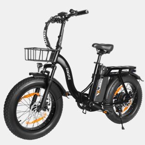 ESKUTE D202 E-Bike - motor 250W bateria 48V20.8Ah 20x4 travões de disco mecânicos - Preto