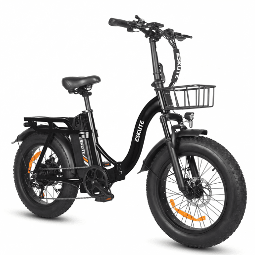 ESKUTE D202 E-Bike - motor 250W bateria 48V20.8Ah 20x4 travões de disco mecânicos - Preto ESKUTE D202 E-Bike - motor 250W bateria 48V20.8Ah 20x4 travões de disco mecânicos - Preto