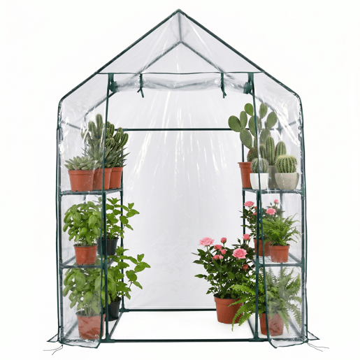 Estufa de Jardim 140x70x190cm Nyana Garden | 4 Prateleiras | Porta Enrolável Estufa de Jardim 140x70x190cm Nyana Garden | 4 Prateleiras | Porta Enrolável